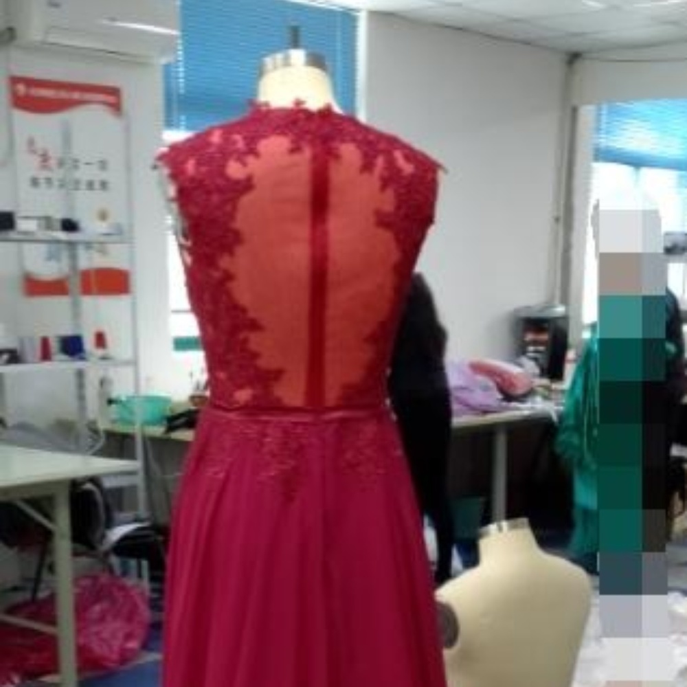 Long Red Prom Dress - Picture 2 of 2